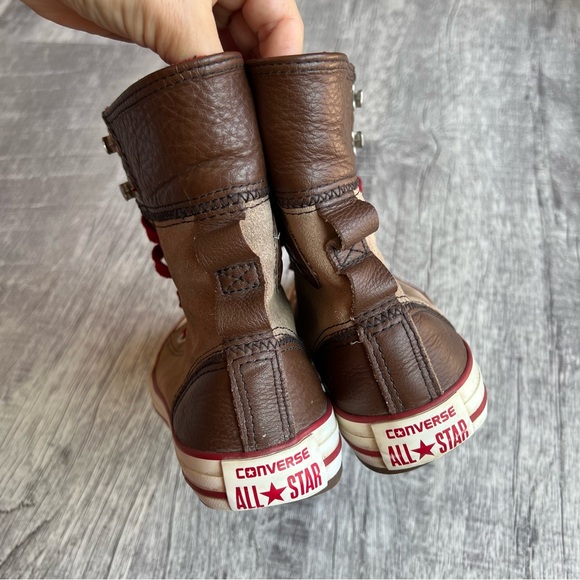 Converse Chuck Taylor Elise Rolldown HiTop Leather Sneakers Wm’s 5.5 EUC - Picture 7 of 11